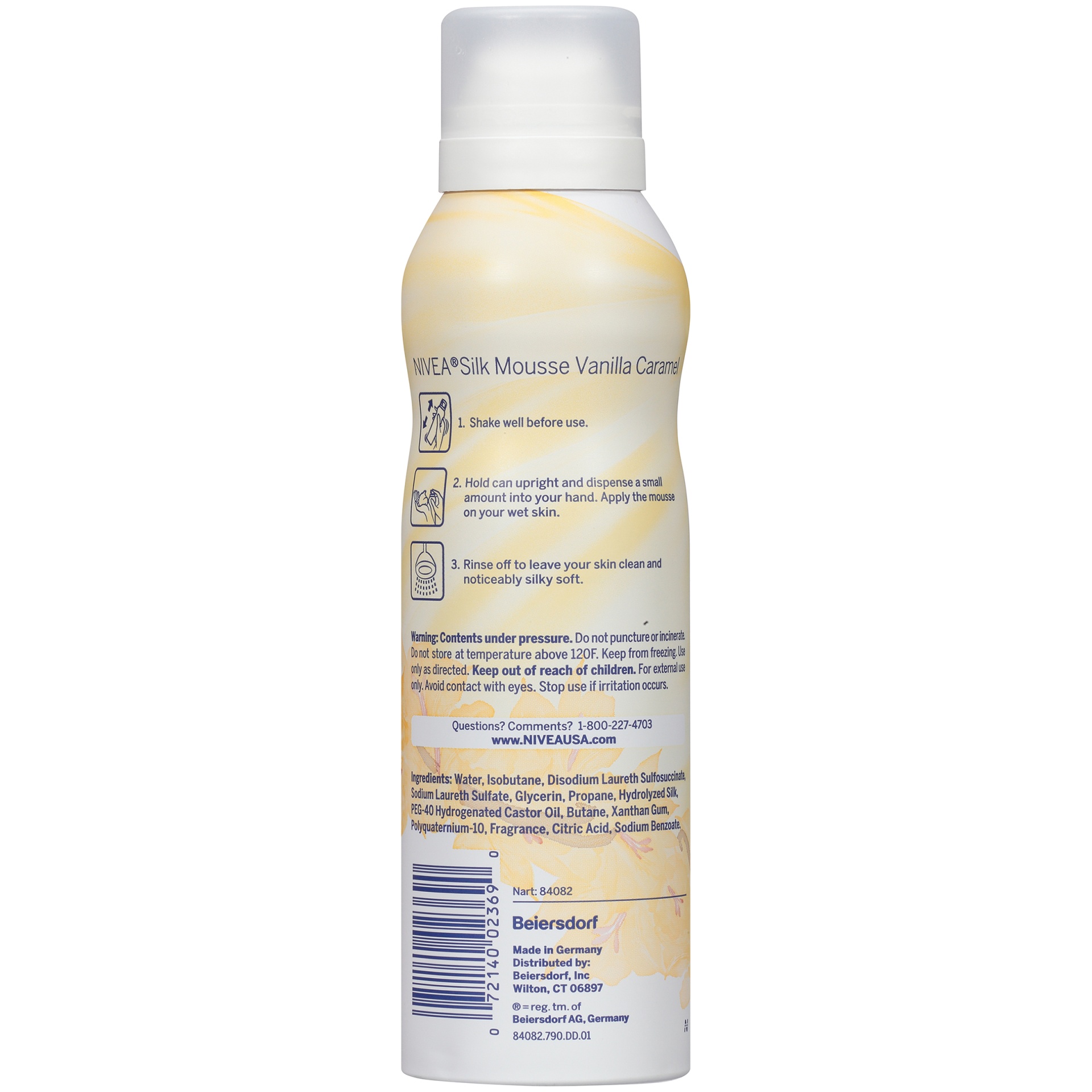 Nivea Vanilla Caramel Foaming Silk Mousse Body Wash 6.8 oz Shipt