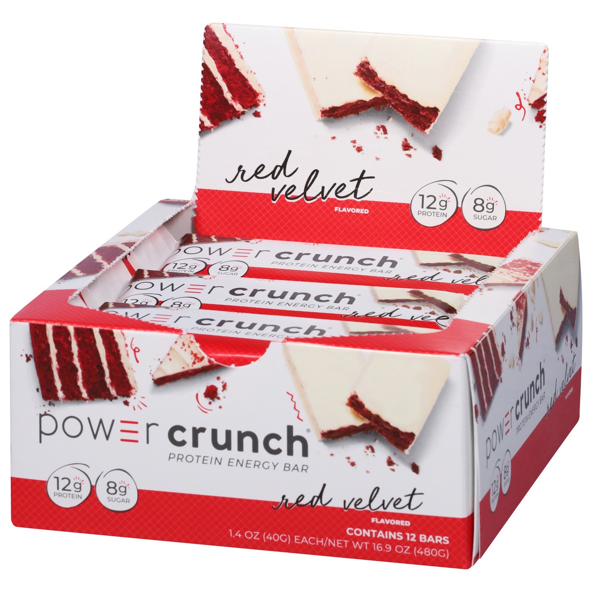 slide 7 of 9, Power Crunch Red Velvet Flavored Protein Energy Bar 12 - 1.4 oz Bars, 12 ct; 1.4 oz