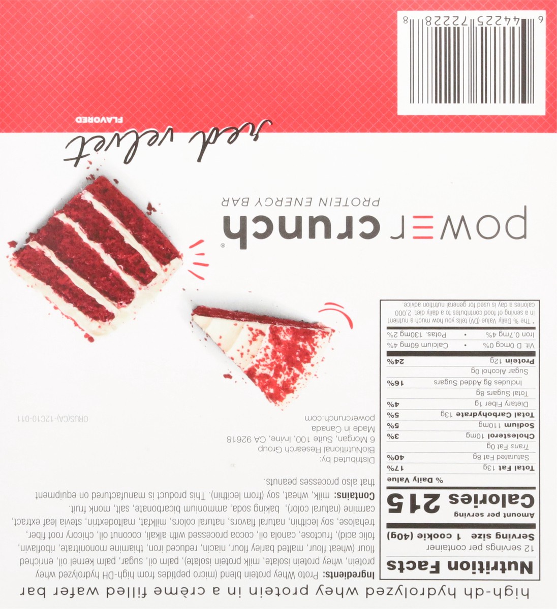 slide 3 of 9, Power Crunch Red Velvet Flavored Protein Energy Bar 12 - 1.4 oz Bars, 12 ct; 1.4 oz