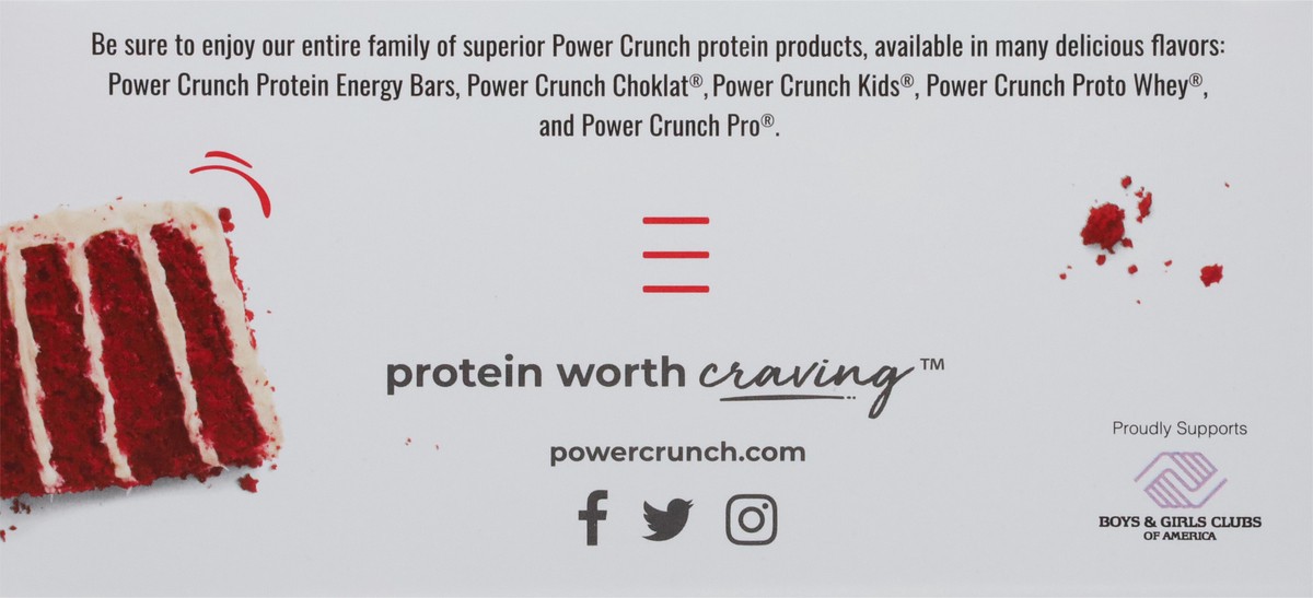 slide 6 of 9, Power Crunch Red Velvet Flavored Protein Energy Bar 12 - 1.4 oz Bars, 12 ct; 1.4 oz