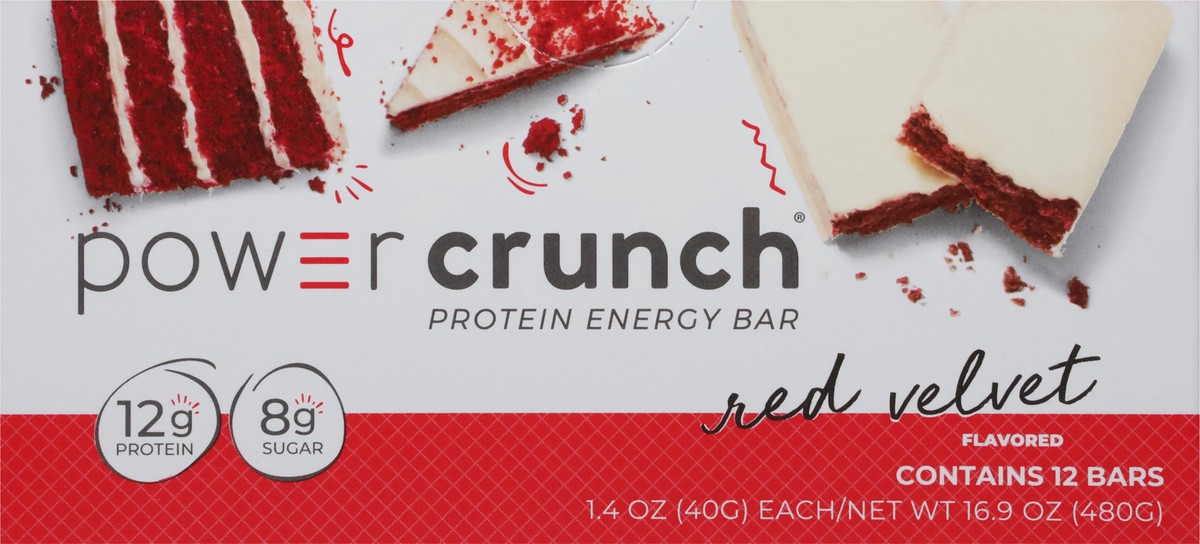 slide 9 of 9, Power Crunch Red Velvet Flavored Protein Energy Bar 12 - 1.4 oz Bars, 12 ct; 1.4 oz