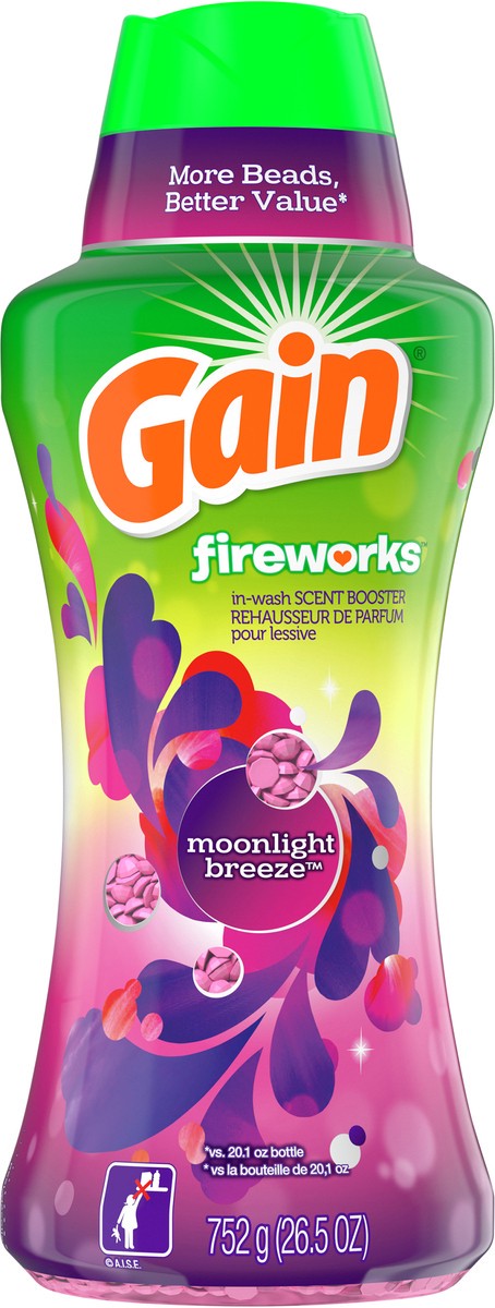 slide 4 of 4, Gain Fireworks In-Wash Scent Booster Beads, Moonlight Breeze, 26.5 oz, 26.5 oz