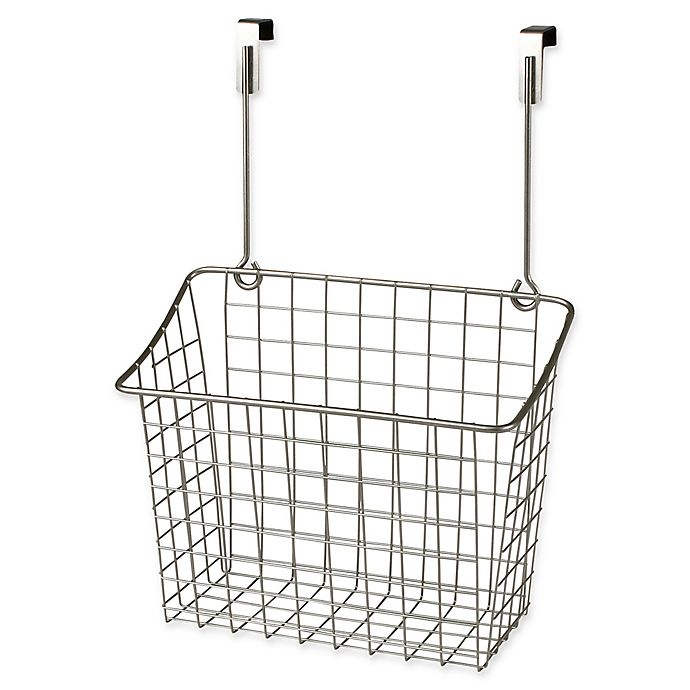 slide 1 of 1, Spectrum Steel Grid Large Over-the-Door Basket - Satin Nickel, 1 ct