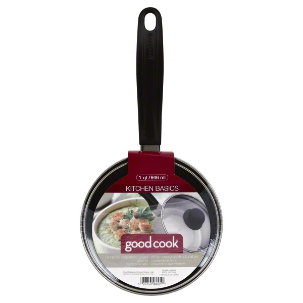 slide 1 of 1, Good Cook Sauce Pan With Lid, 1 qt