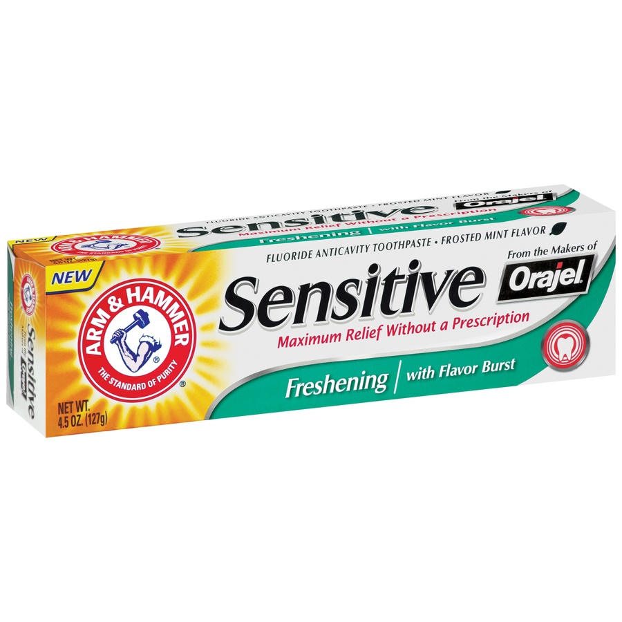 slide 2 of 3, ARM & HAMMER Toothpaste, Anticavity Fluoride, Freshening, Frosted Mint, 4.5 oz