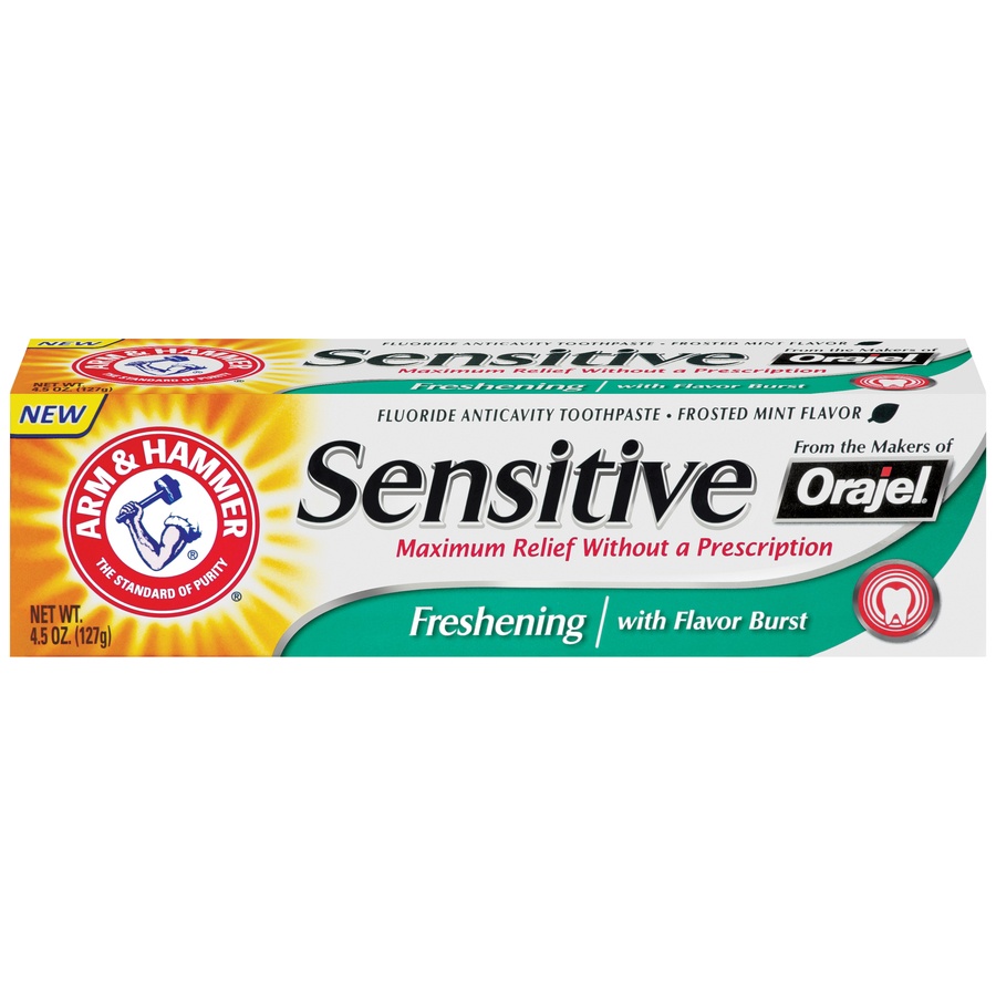 slide 1 of 3, ARM & HAMMER Toothpaste, Anticavity Fluoride, Freshening, Frosted Mint, 4.5 oz