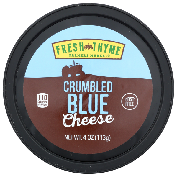 slide 1 of 1, Fresh Thyme Cheese Blue Crumbles, 4 oz