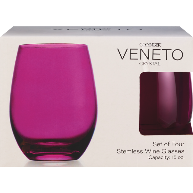 slide 1 of 1, GODINGER Veneto Amethyst Stemless Wine S/4, 1 ct