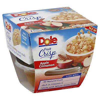 slide 1 of 1, Dole Apple Cinnamon Fruit Crisp, 2 ct; 4 oz