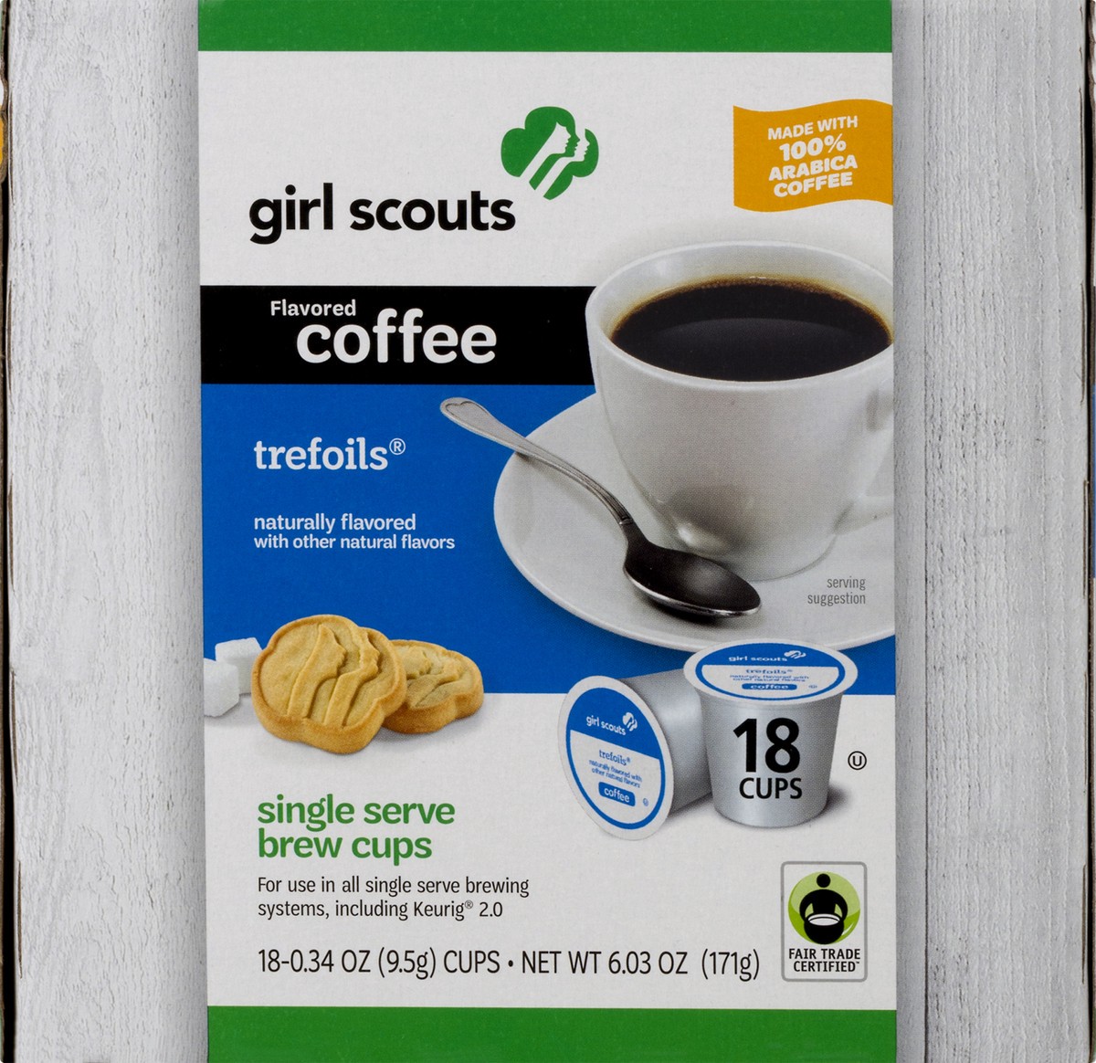 slide 6 of 9, Girl Scouts Single Serve Brew Cups 100% Arabica Coffee 18.0 ea, 18 ct