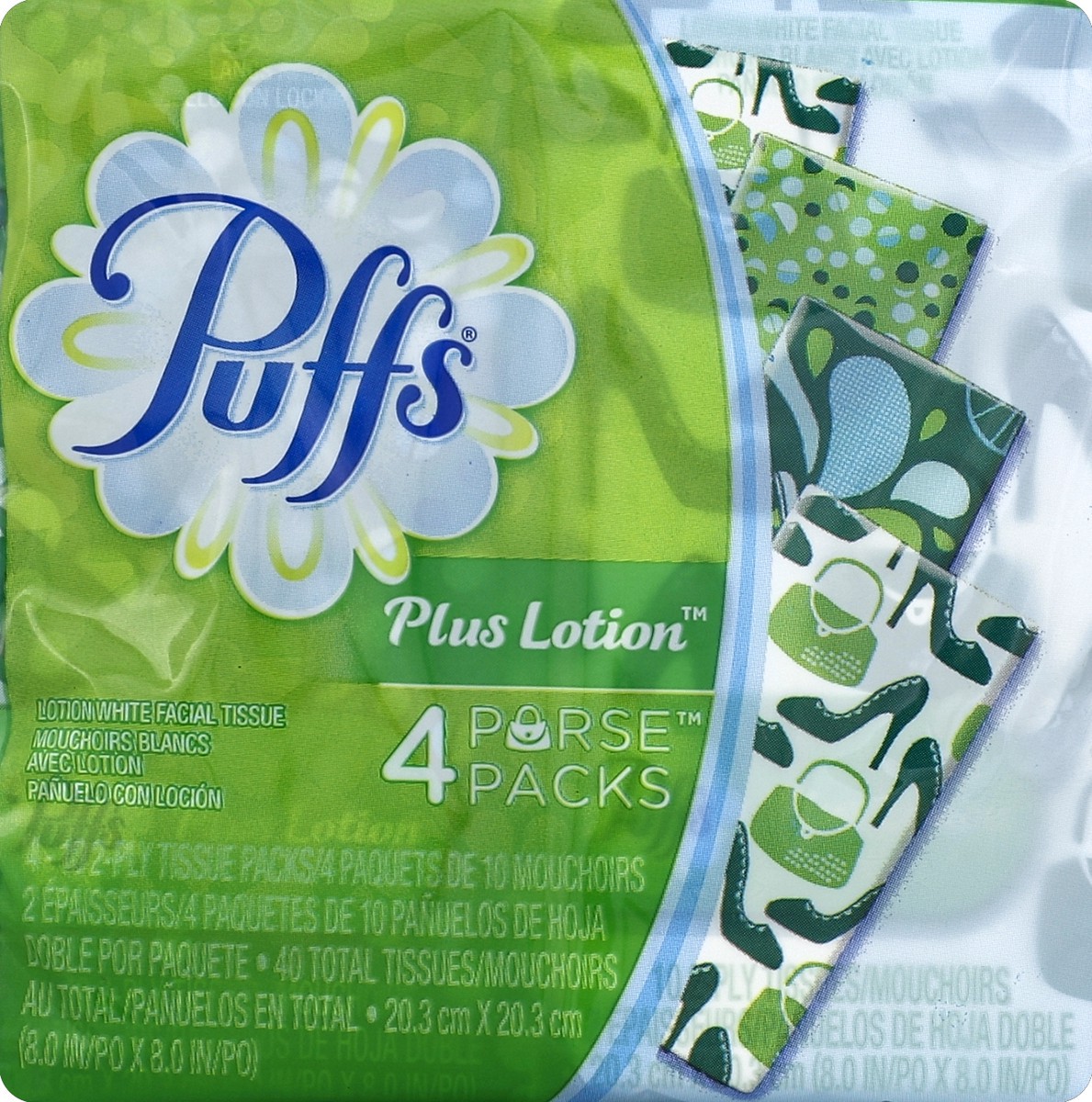 slide 1 of 5, Puffs Facial Tissue 4 ea, 4 ct