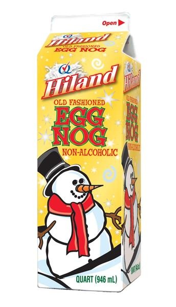 slide 1 of 1, Hiland Dairy Old Fashioned Non Alcoholic Eggnog, 32 oz