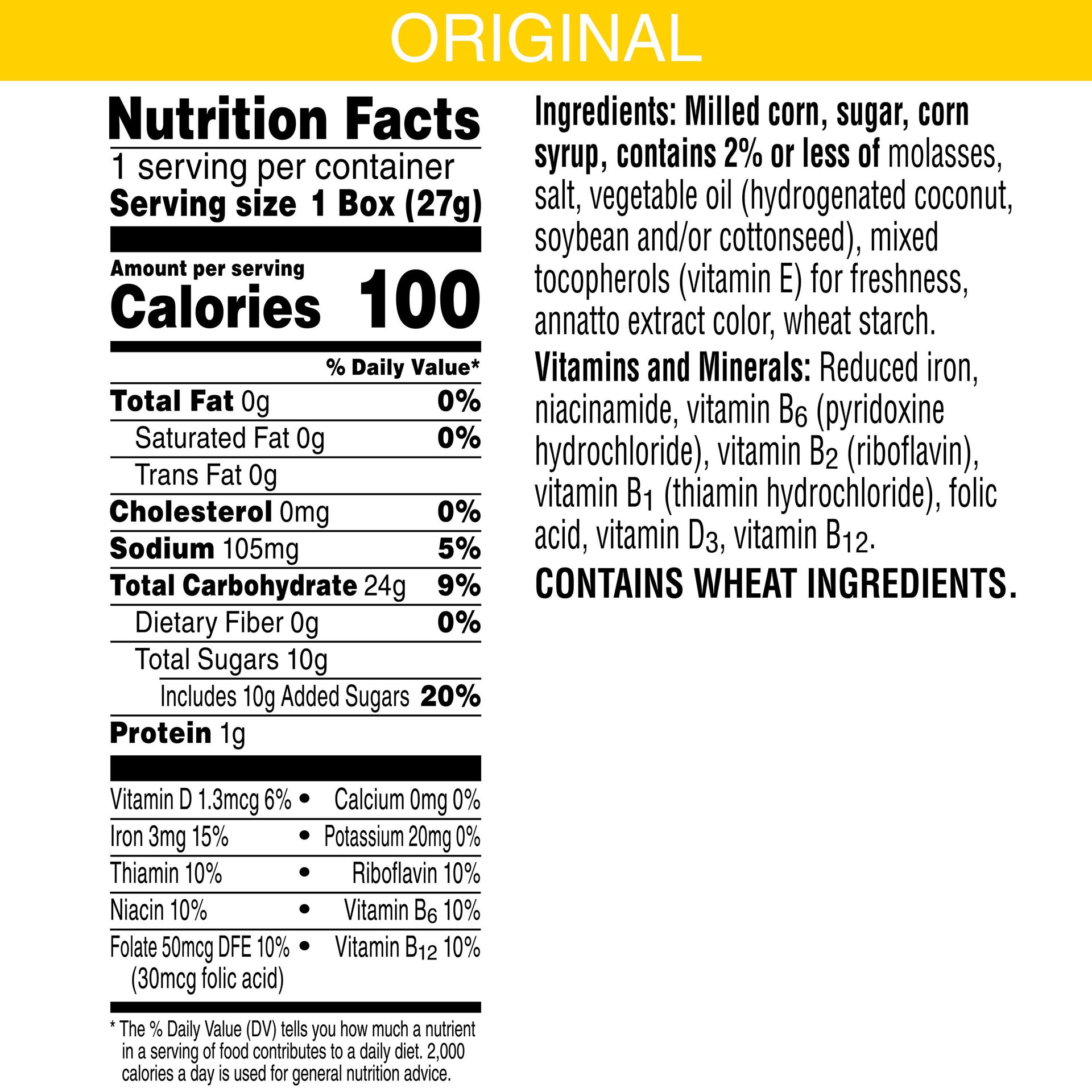 slide 5 of 5, Corn Pops Kellogg's Corn Pops Breakfast Cereal, 7 Vitamins and Minerals, Kids Snacks, Original, 0.95oz Box, 1 Box, 0.95 oz