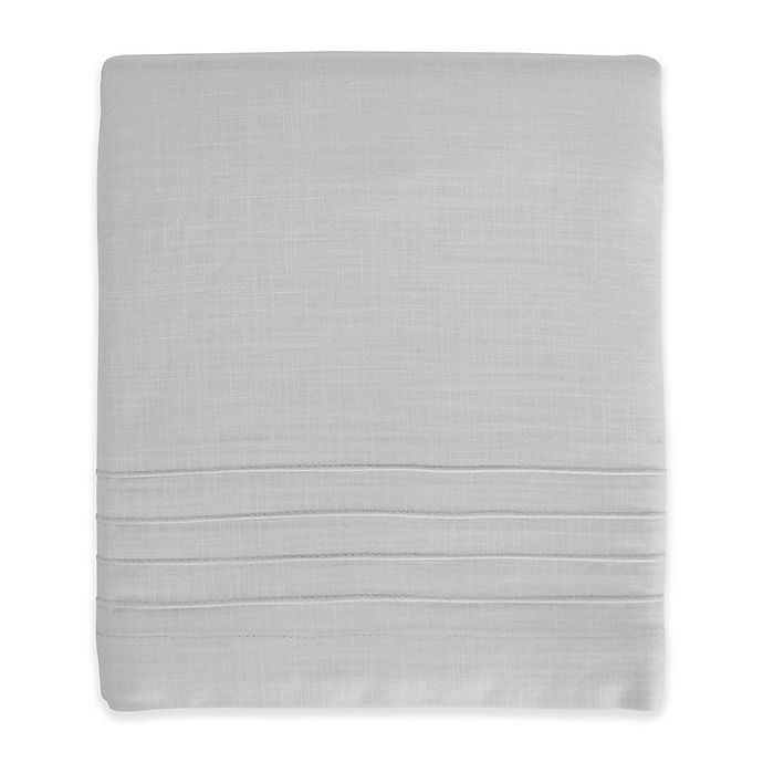 slide 1 of 1, Hello Spud Shore Lines Pintuck Crib Skirt - Grey, 1 ct