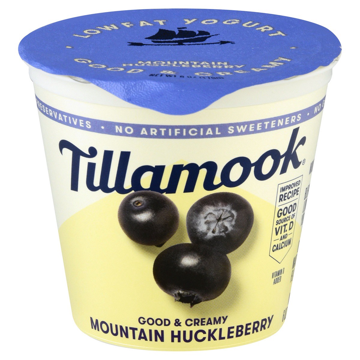 slide 1 of 4, Tillamook Mountain Huckleberry Low-Fat Yogurt, 6oz, 170 g