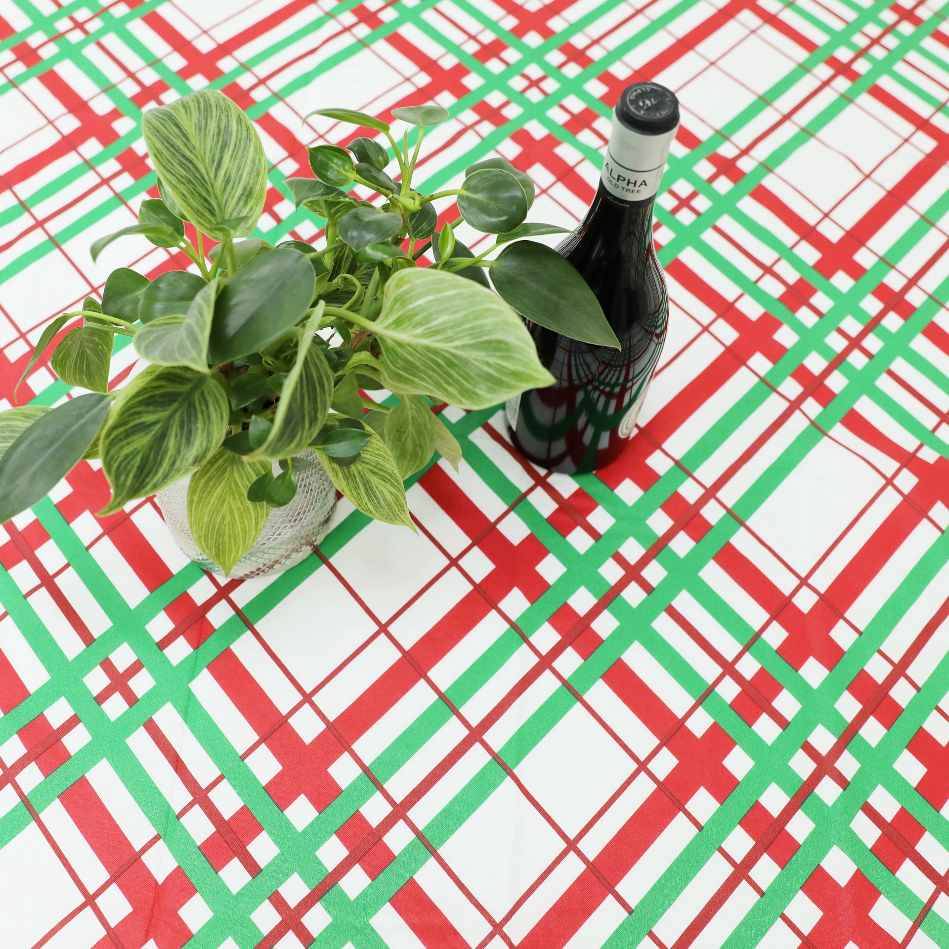 slide 3 of 3, 52" X 70" Plaid Tablecloth By Celebrate It, 52 in x 70 in