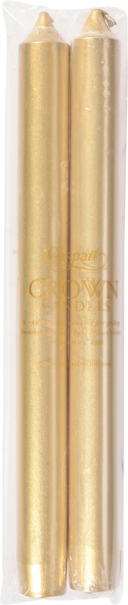 slide 5 of 11, Caspari 10 Inch Gold Crown Candles 2 ea, 2 ct