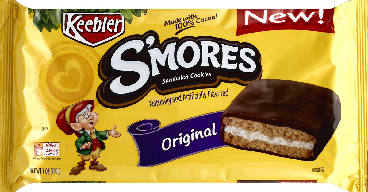 slide 5 of 6, Keebler S'mores Sandwich Cookies Original, 8.5 oz