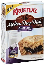 slide 1 of 1, Krusteaz Molten Deep Dish Classic Cookie With Chocolate Center Cookie Mix, 17 oz