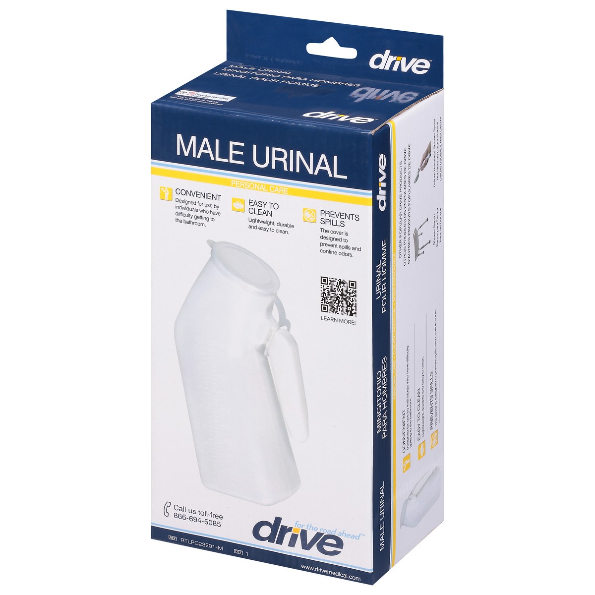 slide 2 of 9, Drive Personal Care Male Urinal 1 ea, 1 ct