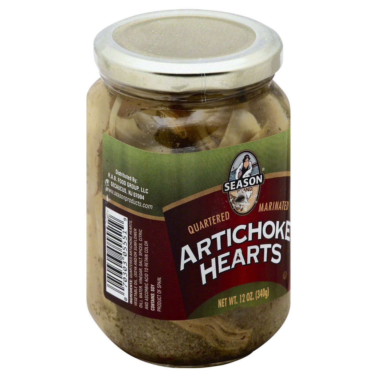 slide 1 of 1, Season Brand Marinated Artichoke Hearts, 12 oz