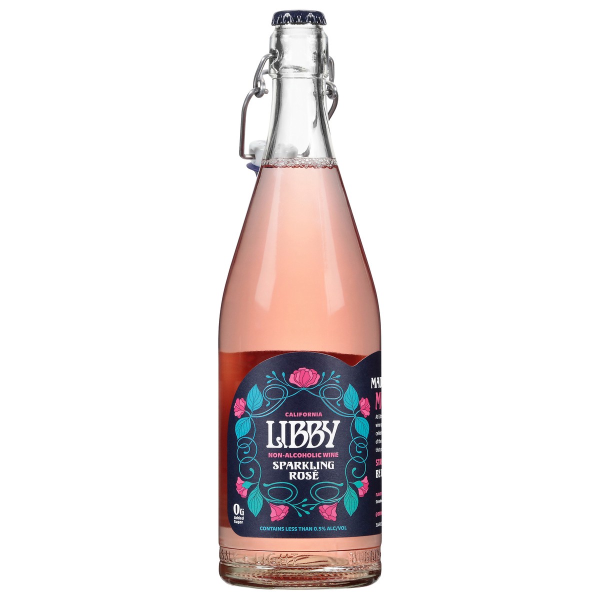 slide 1 of 15, Libby's's California Non-Alcoholic Sparkling Rosé Wine 25.4 fl oz, 25.4 fl oz
