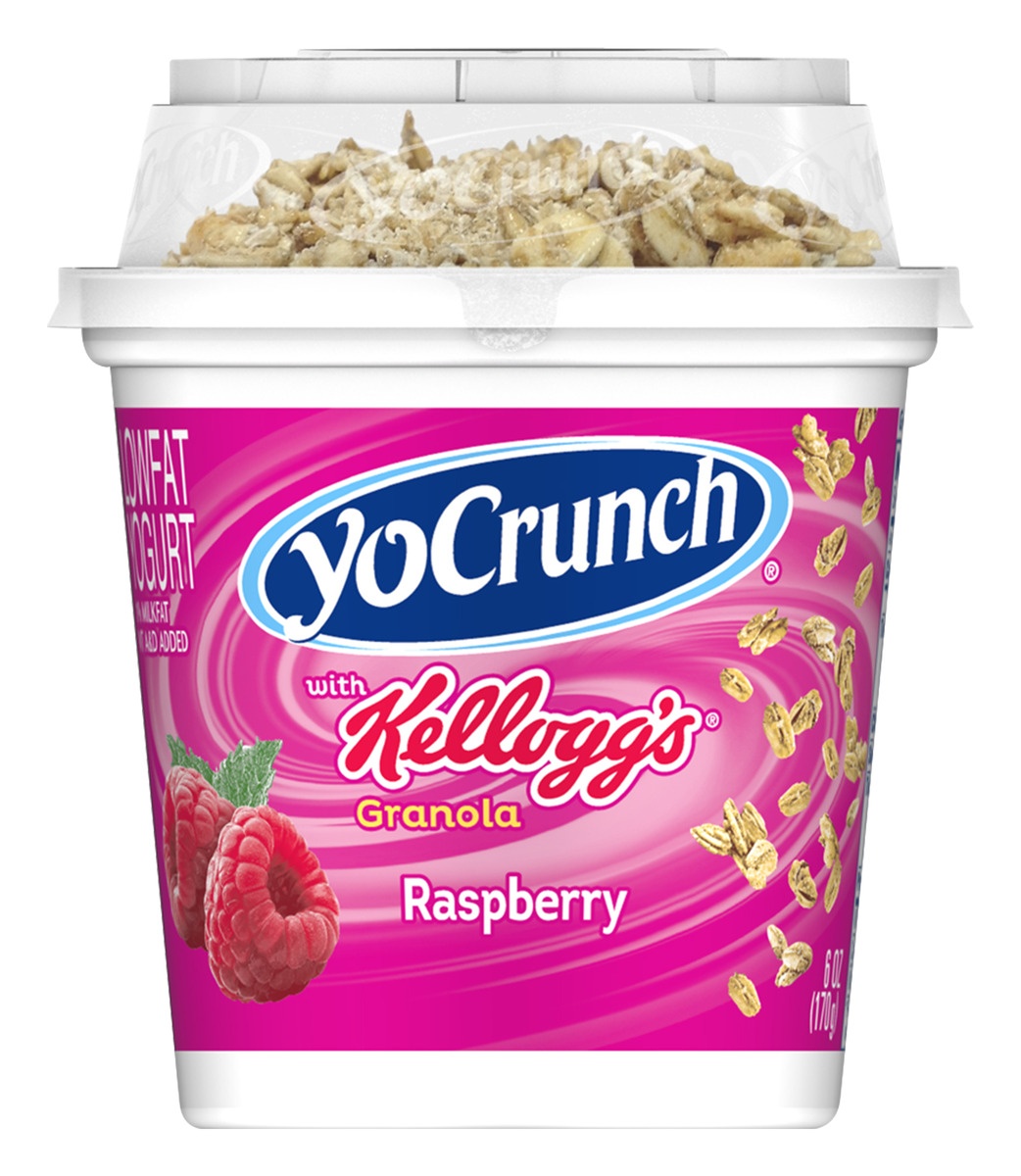 slide 1 of 1, YoCrunch Raspberry Yogurt, 6 oz