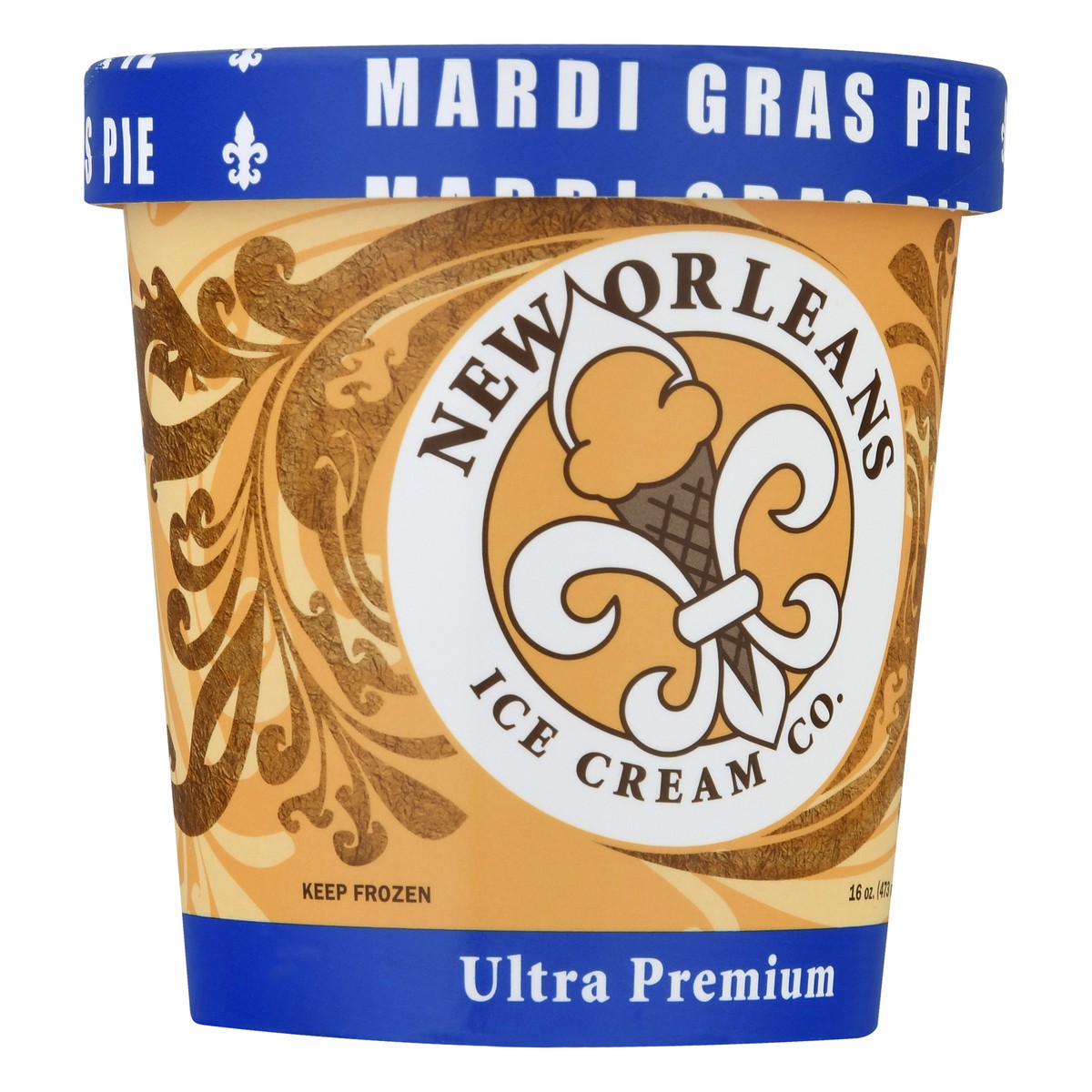 slide 2 of 11, New Orleans Ice Cream Co. Ultra Premium Mardi gras pie Ice Cream 16.0 oz, 16 oz