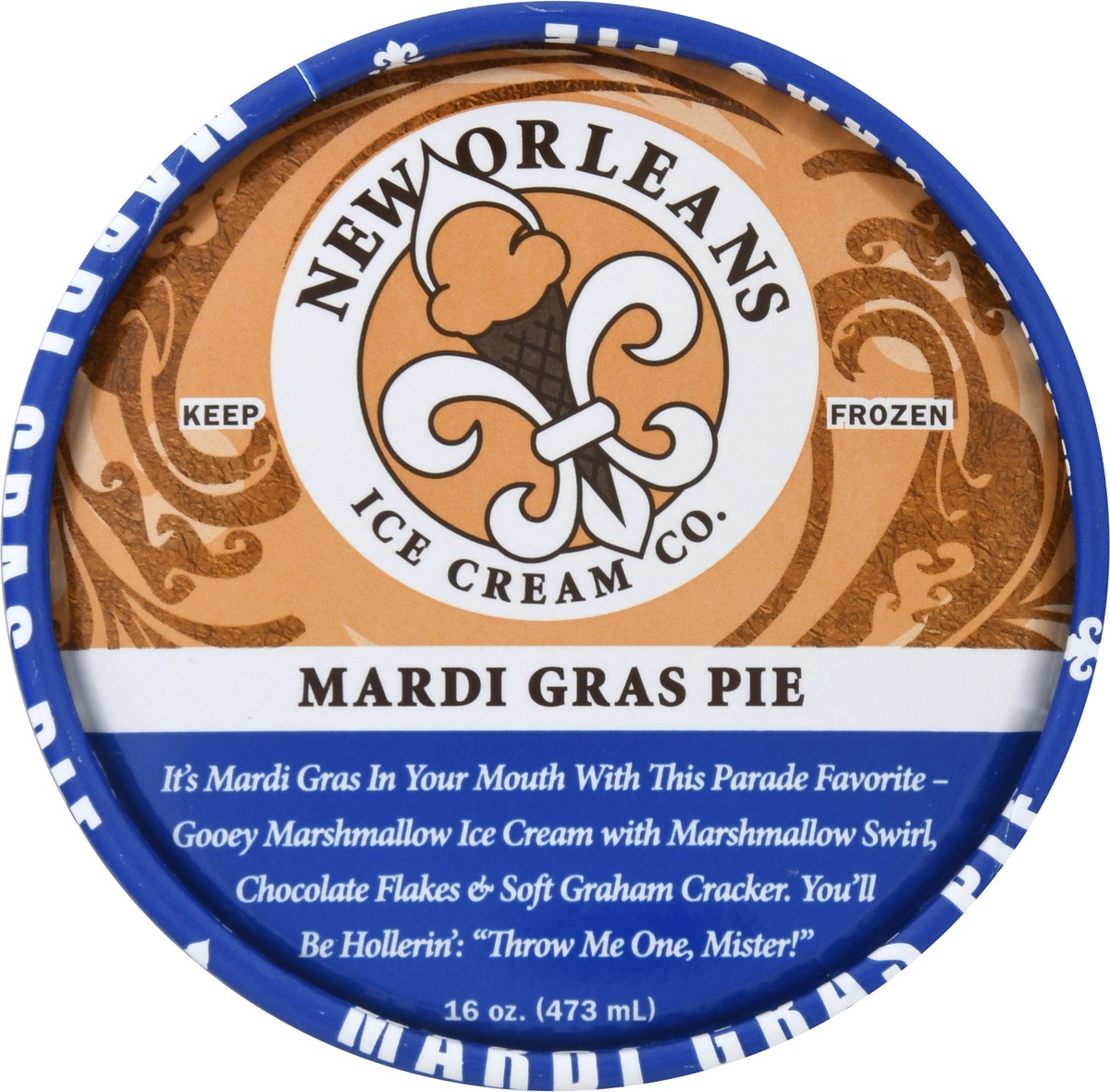 slide 6 of 11, New Orleans Ice Cream Co. Ultra Premium Mardi gras pie Ice Cream 16.0 oz, 16 oz