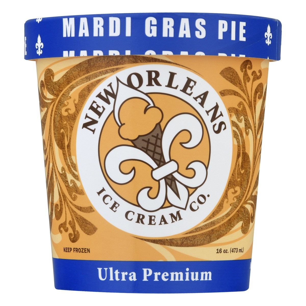 slide 1 of 11, New Orleans Ice Cream Co. Ultra Premium Mardi gras pie Ice Cream 16.0 oz, 16 oz