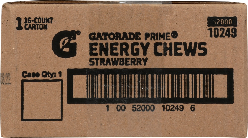 slide 1 of 4, Gatorade Prime Strawberry Energy Chews, 1 oz