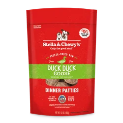 Stella & Chewy's Freeze-Dried Raw Dinner Patties High Protein Duck Duck Goose Recipe Dry Dog Food, 5.5 oz