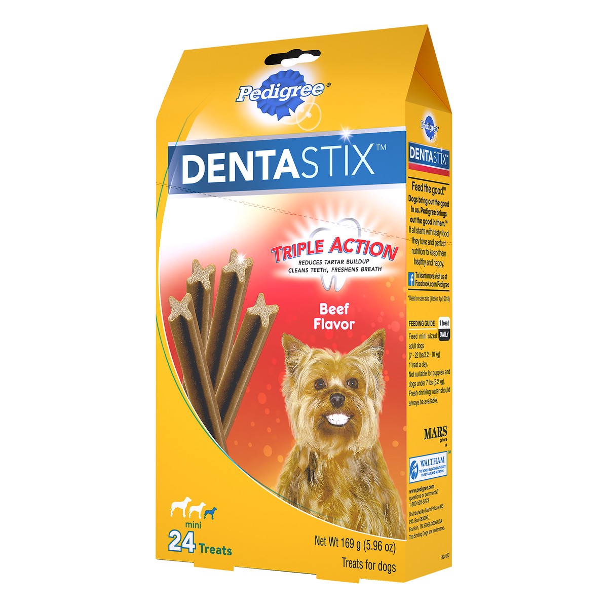 slide 2 of 9, Pedigree Dentastix Beef Flavor Toy/Small Dog Treats Box, 6 Oz