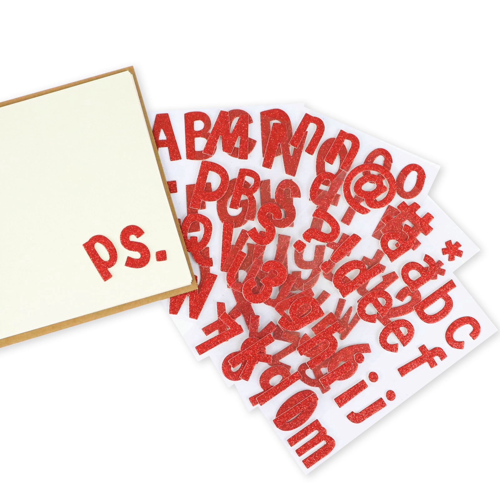 slide 3 of 5, 1.25" Red Glitter Alphabet Stickers By Recollections, 1.25 in