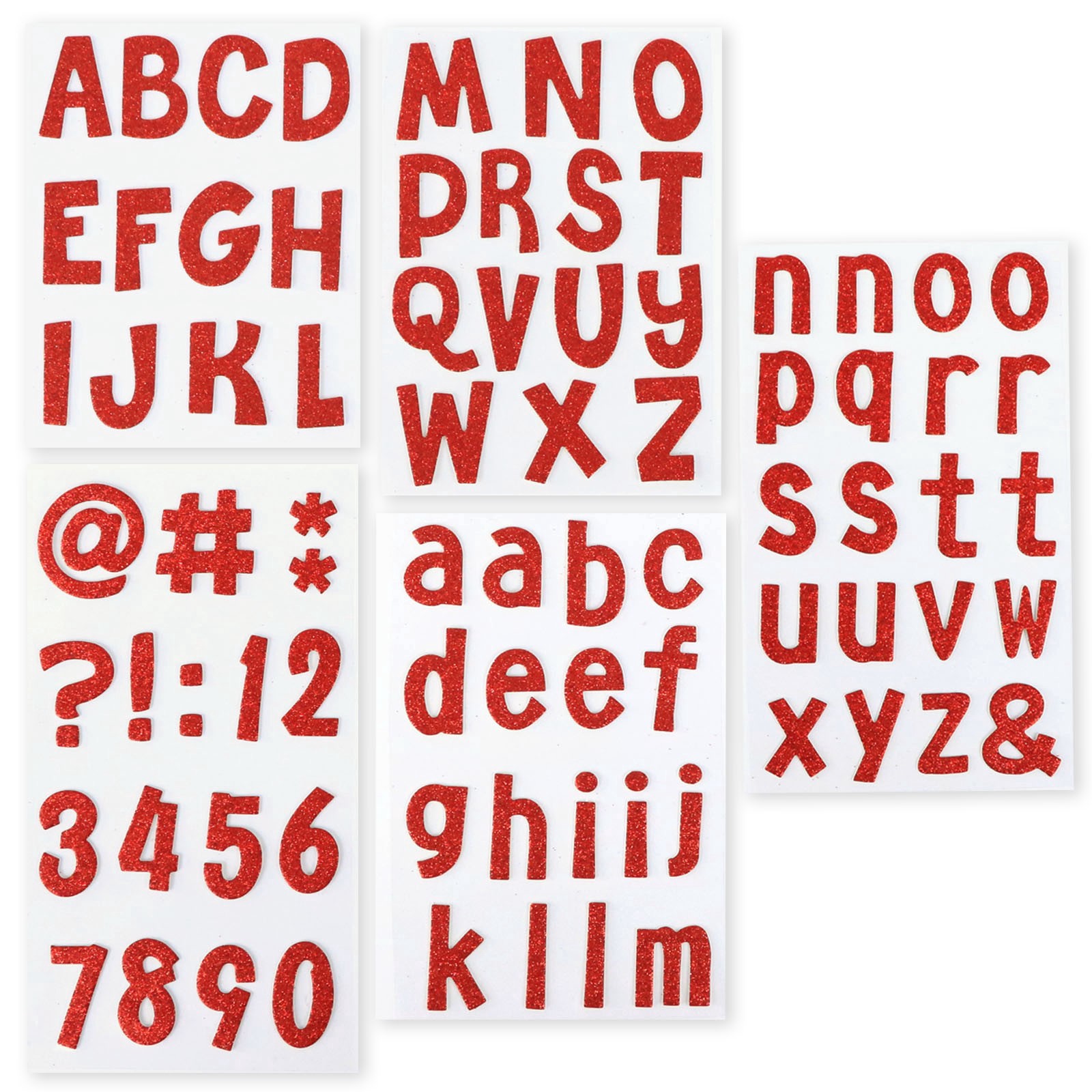 slide 2 of 5, 1.25" Red Glitter Alphabet Stickers By Recollections, 1.25 in