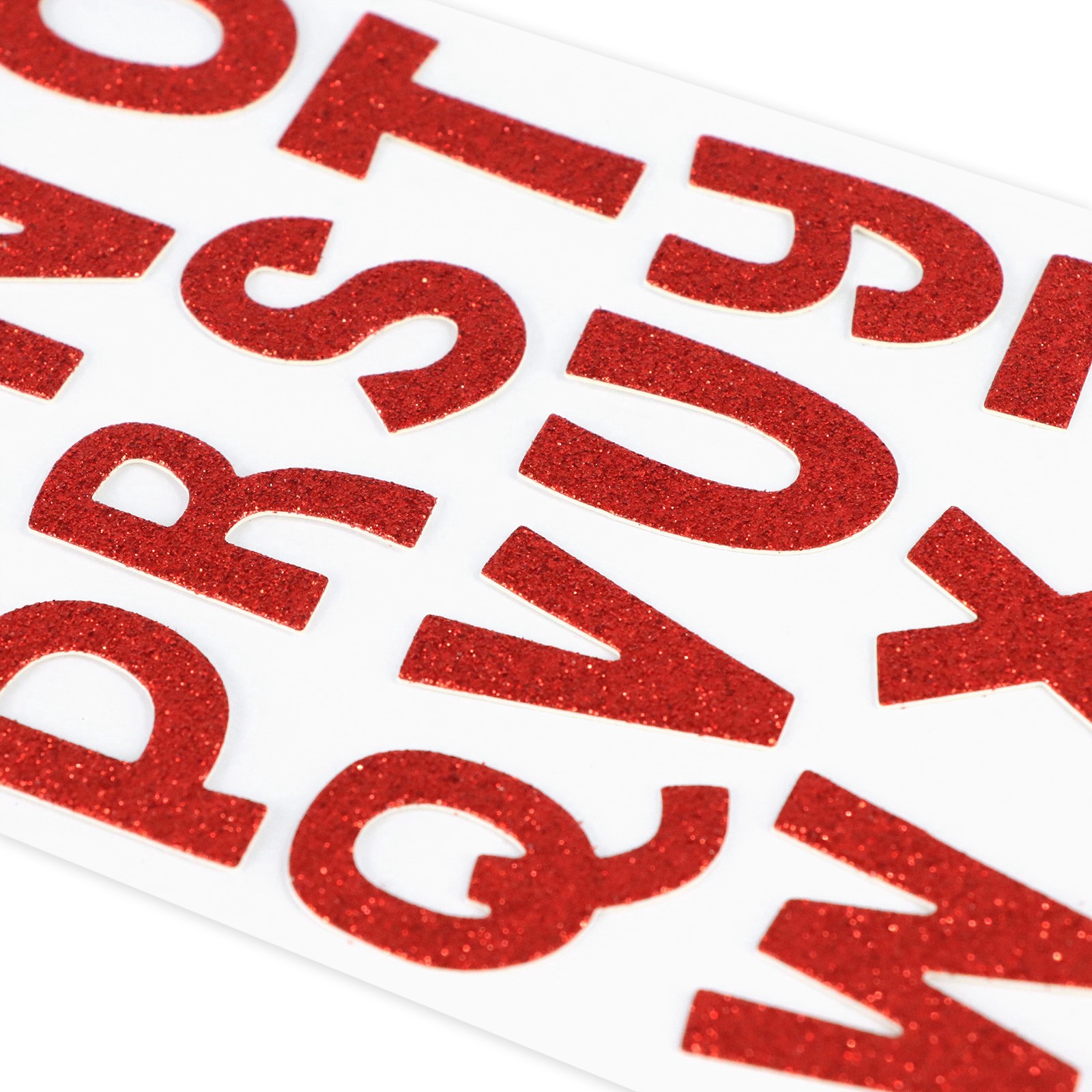 slide 5 of 5, 1.25" Red Glitter Alphabet Stickers By Recollections, 1.25 in