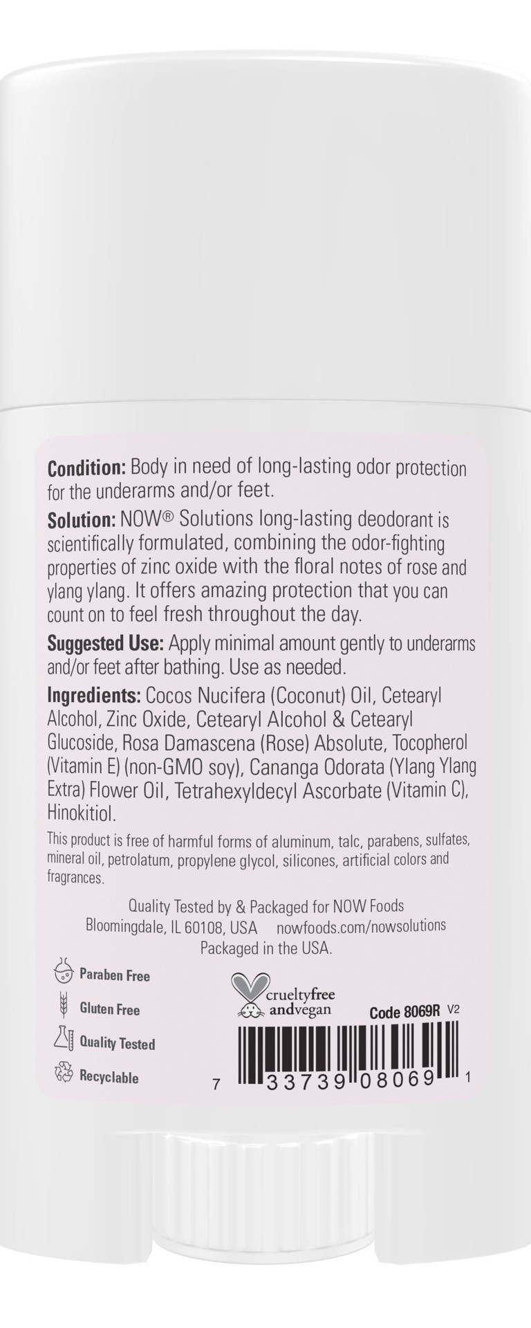 slide 2 of 4, NOW Solutions Long Lasting Deodorant Rose Ylang Ylang, 2.2 oz