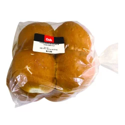 Cub Unsliced White Hamburger Buns, 8 Each
