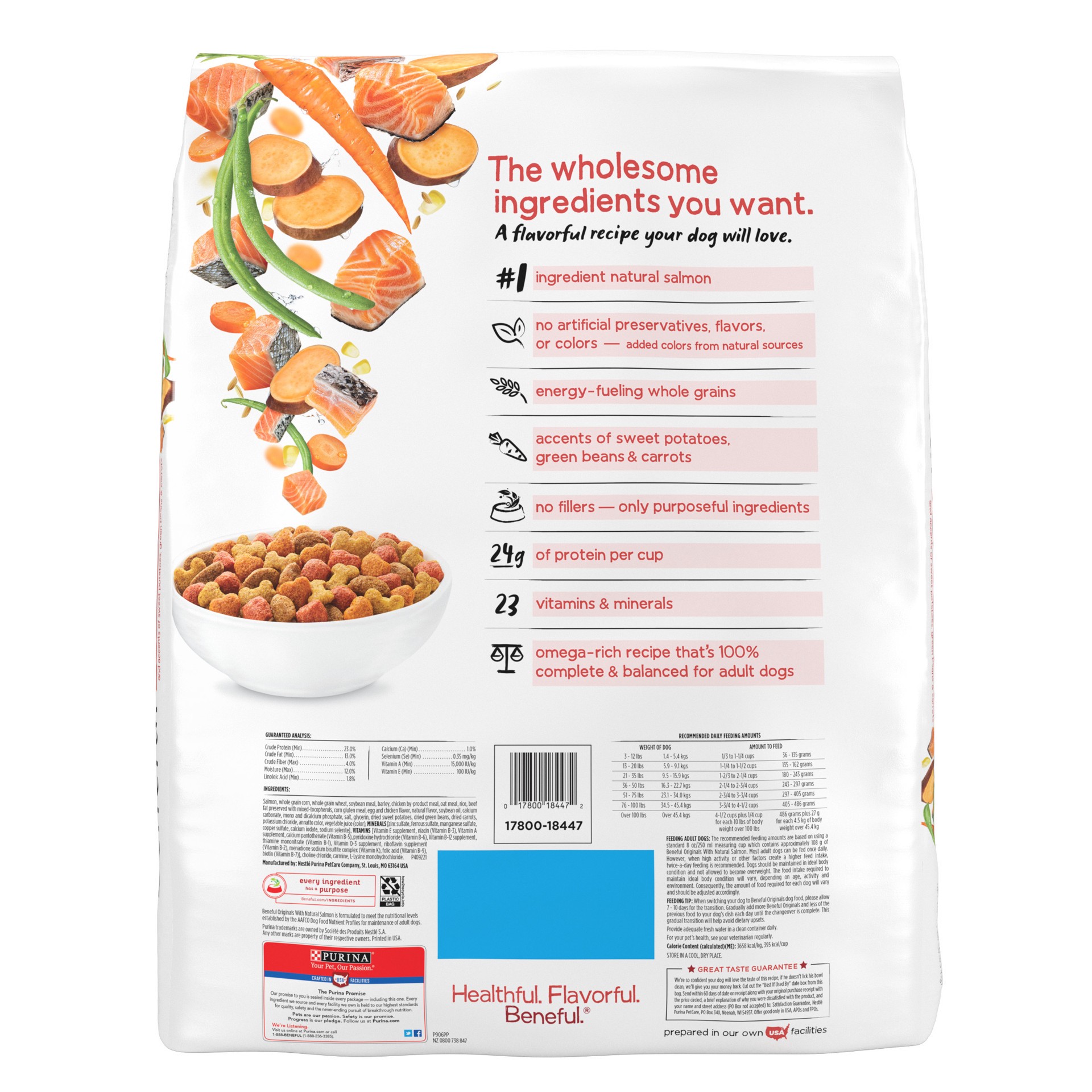 slide 7 of 9, Beneful Purina Beneful Originals Real Salmon Flavor Dry Dog Food - 14lbs, 14 lb