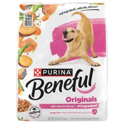 Purina Beneful Originals With Natural Salmon Natural Dog Food Dry Formula With Added Vitamins, Minerals and Nutrients