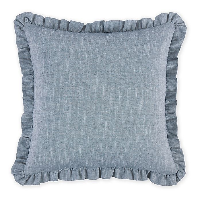 slide 1 of 1, HiEnd Accents Chambray European Pillow Sham - Blue, 1 ct