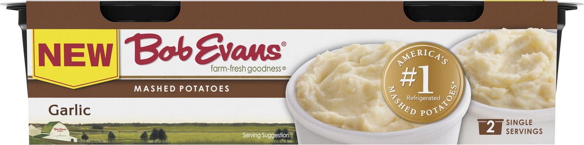slide 12 of 12, Bob Evans Garlic Mashed Potatoes Single Serve 12 oz 2 ct, 12 oz