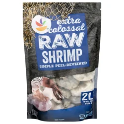 Giant Raw EZ-Peel Deveined Extra Colossal Shrimp 8-12 ct Frozen