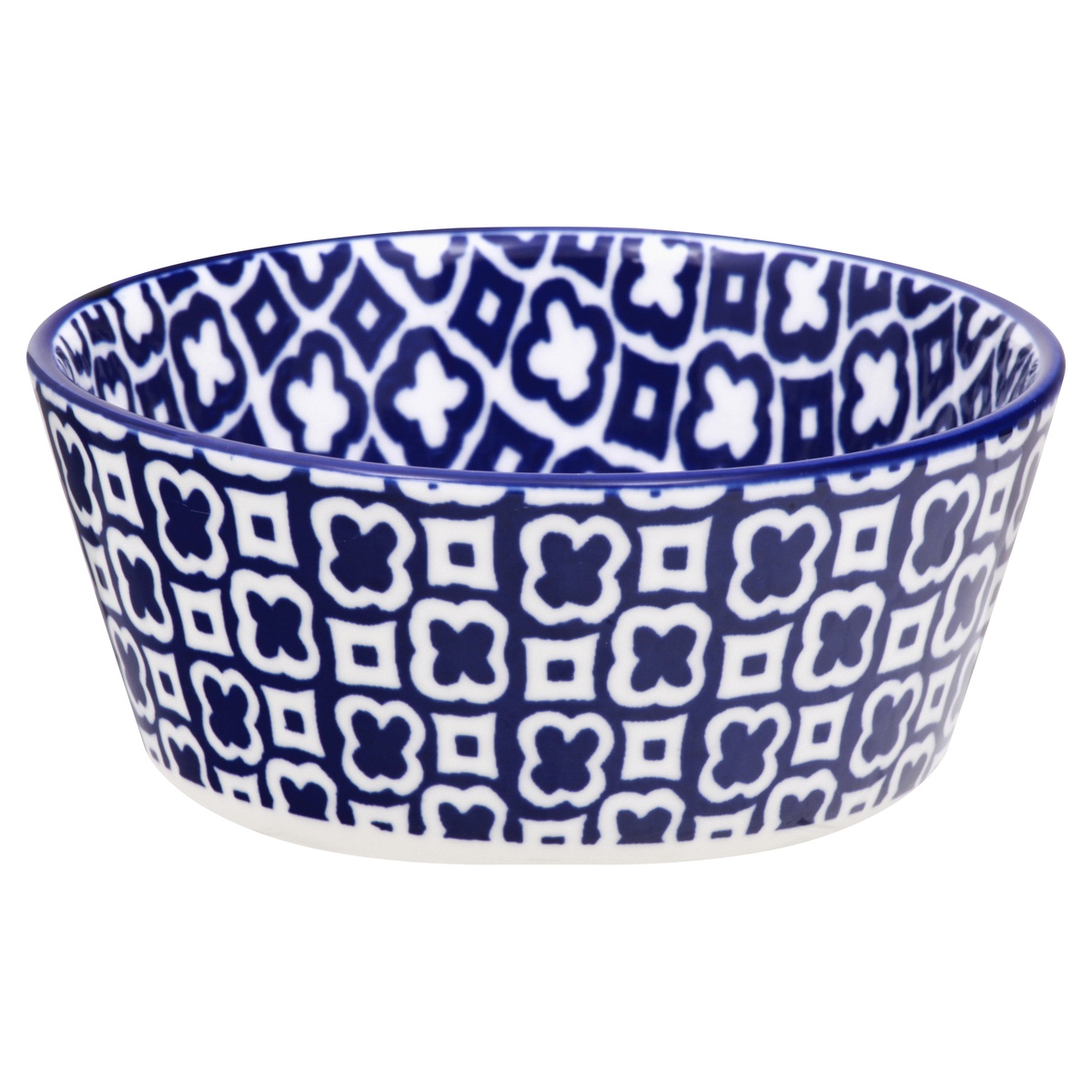 slide 1 of 1, Kitchen & Table Ramekin Blue Diamond Geo, 1 ct