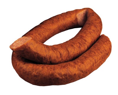 slide 1 of 1, Behrmann Smoked Rope Sausage, per lb