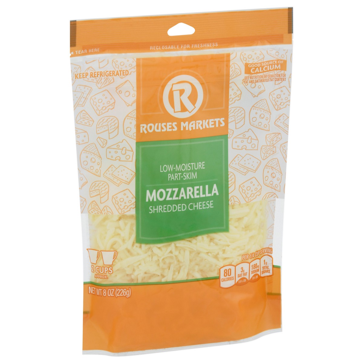 slide 8 of 9, Rouses Markets Mozzarella Shredded Cheese 8 oz, 8 oz