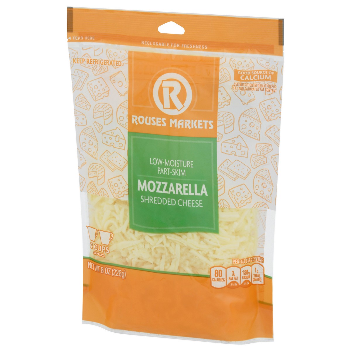 slide 6 of 9, Rouses Markets Mozzarella Shredded Cheese 8 oz, 8 oz