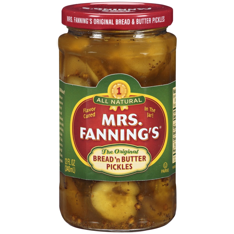 slide 1 of 1, Mrs. Fanning's Bread'N Butter Pickles, 12 oz