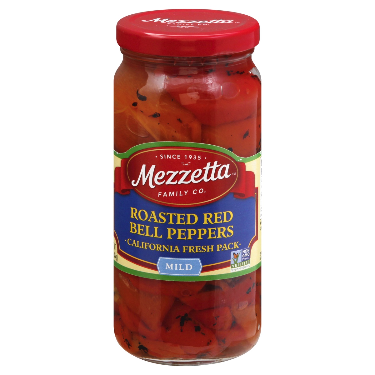 slide 1 of 11, Mezzetta Roasted Red Bell Peppers, 16 oz