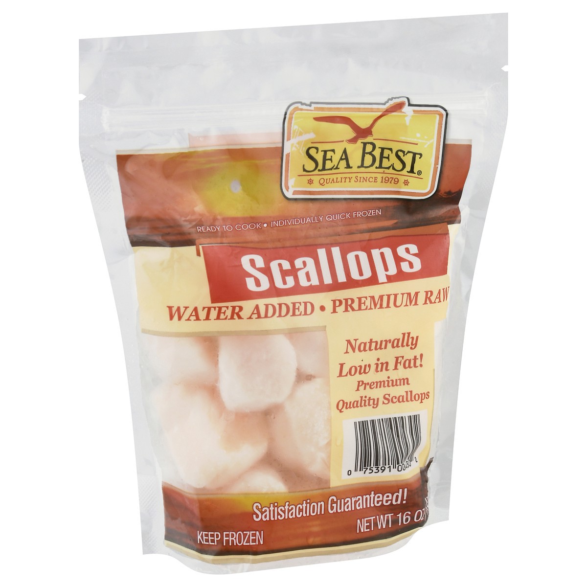 slide 4 of 9, Sea Best Water Added Premium Raw Scallops 16 oz Bag, 16 oz